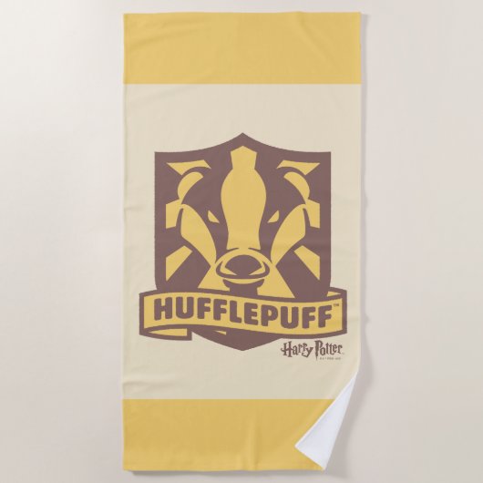 Serviette De Plage HARRY POTTER™ | Été Magique HUFFLEPUFF™ Crest (Devant)