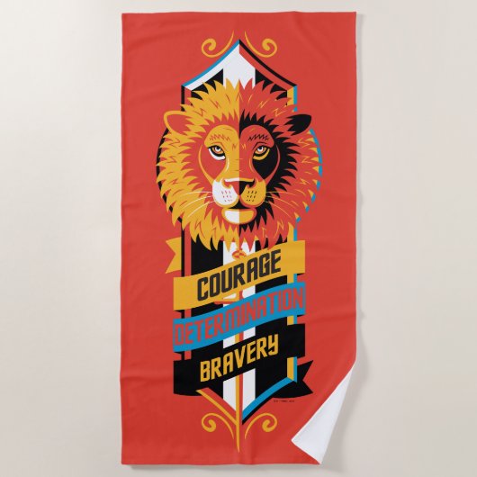 Serviette De Plage Harry Potter | GRYFFINDOR™ House Traits Sigil (Devant)
