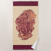 Serviette De Plage Harry Potter | Gryffindor Lion Crest (Devant)