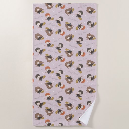 Serviette De Plage HARRY POTTER™, Hermione & Ron Flying Motif (Devant)