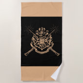 Serviette De Plage Harry Potter | Hogwarts Crossed Wands Crest (Devant)