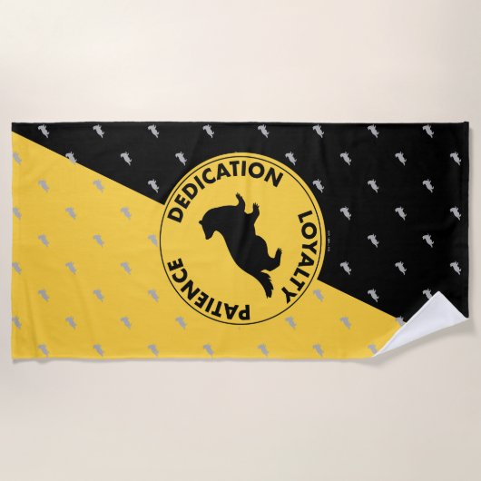 Serviette De Plage Harry Potter | HUFFLEPUFF™ Caractéristiques graphi (Devant)