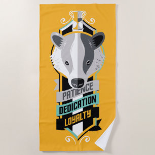 Serviette De Plage Harry Potter HUFFLEPUFF™ House Traits Sigil