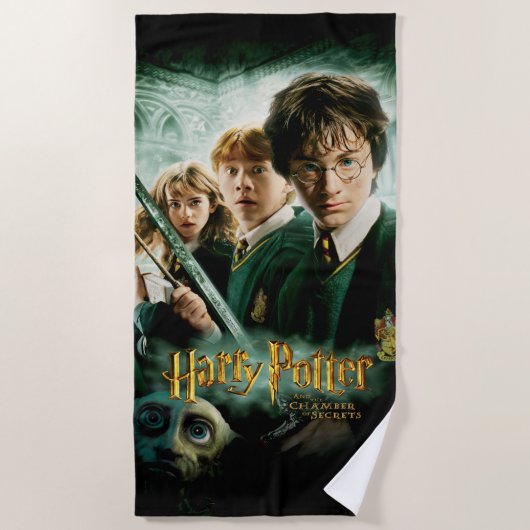 Serviette De Plage Harry Potter Ron Hermione Groupe Dobby Saisie (Devant)