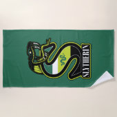 Serviette De Plage HARRY POTTER™ | SLYTHERIN™ Badge sportif (Devant)