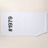 Serviette De Plage Hashtag 1979 46 Anniversaire (Devant)