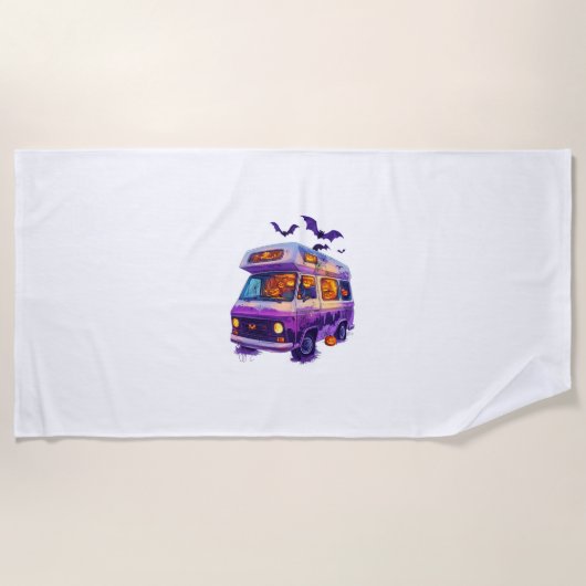 Serviette De Plage  Haunted Camper Van (Devant)