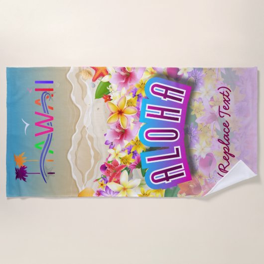 Serviette De Plage Hawaïen (Devant)