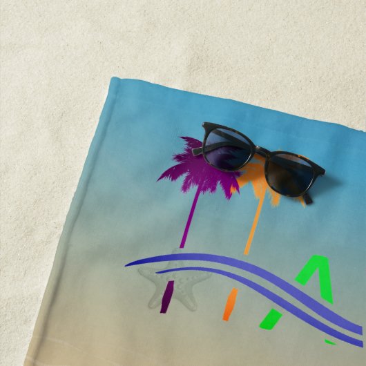 Serviette De Plage Hawaïen (En situation)