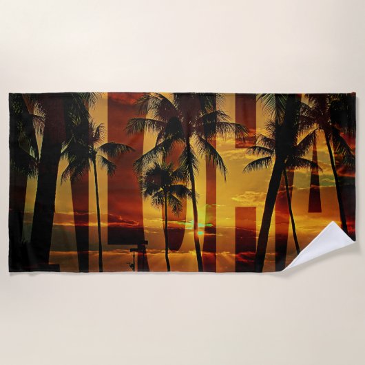 Serviette De Plage hawaii aloha (Devant)
