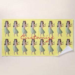 Serviette De Plage Hawaiian Hula Dancers Thunder_Cove Beach Towne