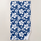 SERVIETTE DE PLAGE HAWAIIAN HULA (HIBISCUS) NAVY (Devant)
