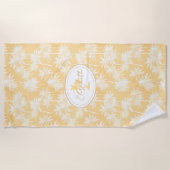 Serviette De Plage Hawaiian Palm Tree Silhouette Motif Gold ID1093 (Devant)