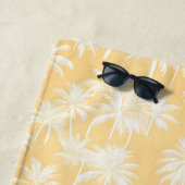 Serviette De Plage Hawaiian Palm Tree Silhouette Motif Gold ID1093 (En situation)