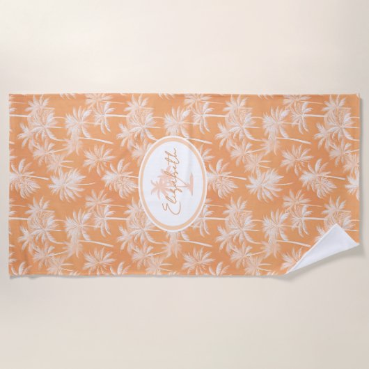 Serviette De Plage Hawaiian Palm Tree Silhouette Motif Tacao ID1093 (Devant)
