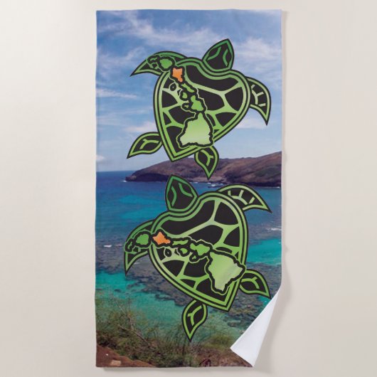 Serviette De Plage Hawaiii Turtle Islands (Devant)