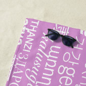 Serviette De Plage Health Text Multi Language Word Beach Towel (En situation)