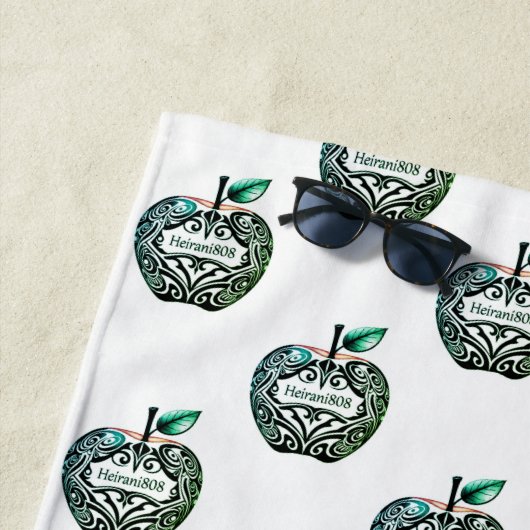 Serviette De Plage Heirani808 Island Tropical Tribal Apple Blanket (En situation)
