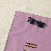 Serviette De Plage Hello Beautity - Moderne Chic Rose Rose (En situation)