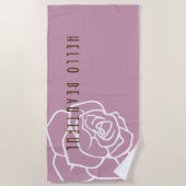 Serviette De Plage Hello Beautity - Moderne Chic Rose Rose (Devant)