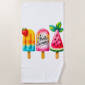 Serviette De Plage Hello Summer (Devant)