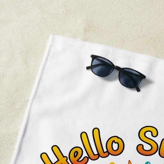 Serviette De Plage Hello Summer  (En situation)