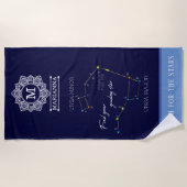 Serviette De Plage Hémisphère Nord Trouver Polaris Star (Devant)