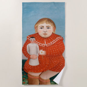 Serviette De Plage Henri Rousseau - Enfant avec poupée