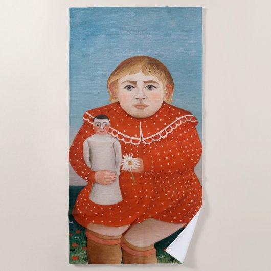 Serviette De Plage Henri Rousseau - Enfant avec poupée (Devant)