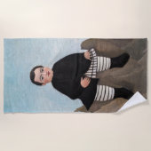 Serviette De Plage Henri Rousseau - Garçon sur les rochers (Devant)