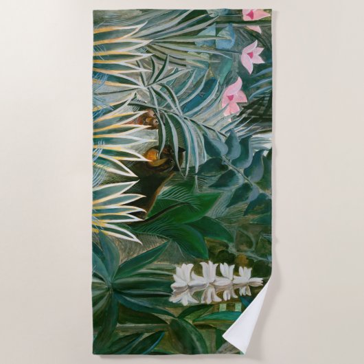 Serviette De Plage Henri Rousseau - La jungle équatoriale (Devant)