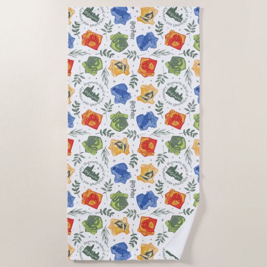 Serviette De Plage Hérbologie magique HOGWARTS™ Maisons Motif (Devant)