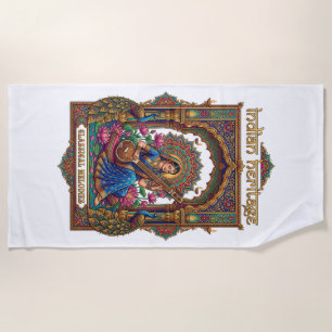 Serviette De Plage Héritage Indien : Musicien Classique Art de la Vee