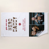 Serviette De Plage Hero Daddy Father's Day 2 Photo Collage (Devant)