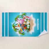 Serviette De Plage Heure d'été (Devant)