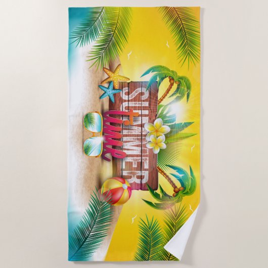 Serviette De Plage Heure d'été (Devant)