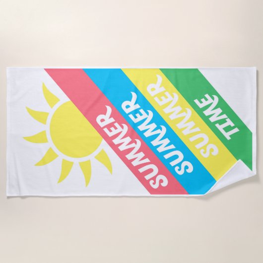 Serviette De Plage Heure d'été (Devant)