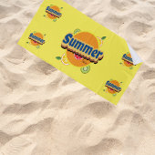 Serviette De Plage Heure d'été Retro Vintage