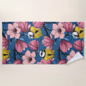 Serviette De Plage Heure du printemps (Devant)
