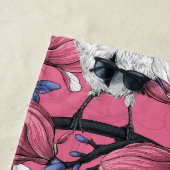 Serviette De Plage Heure du printemps en rose (En situation)