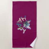 SERVIETTE DE PLAGE HEUREUX (Devant)