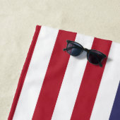 Serviette De Plage Heureux ! Personnalisation du drapeau américain 4 (En situation)