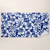 Serviette De Plage Hibiscus blanc usé tropical (Devant)