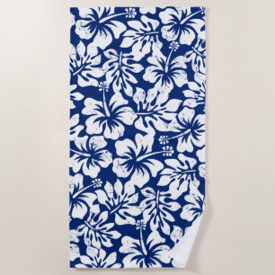 Serviette De Plage Hibiscus blanc usé tropical