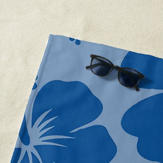 Serviette De Plage Hibiscus bleu (En situation)