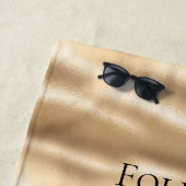 Serviette De Plage Hibiscus bleu tropical (En situation)