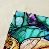 Serviette De Plage hibiscus en verre tendu (En situation)