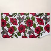 Serviette De Plage Hibiscus et colibris (Devant)