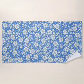 Serviette De Plage Hibiscus hawaïens du parc Kapalua - Périwinkle (Devant)