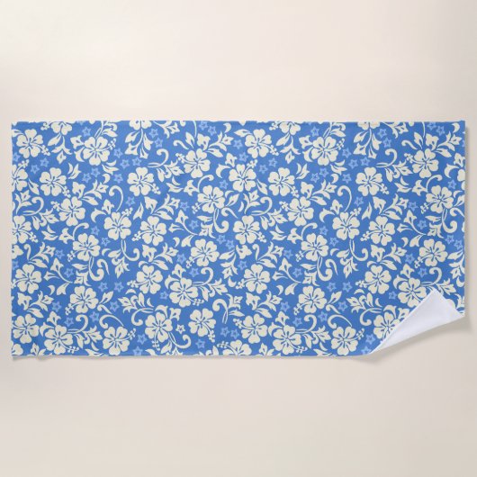 Serviette De Plage Hibiscus hawaïens du parc Kapalua - Périwinkle (Devant)